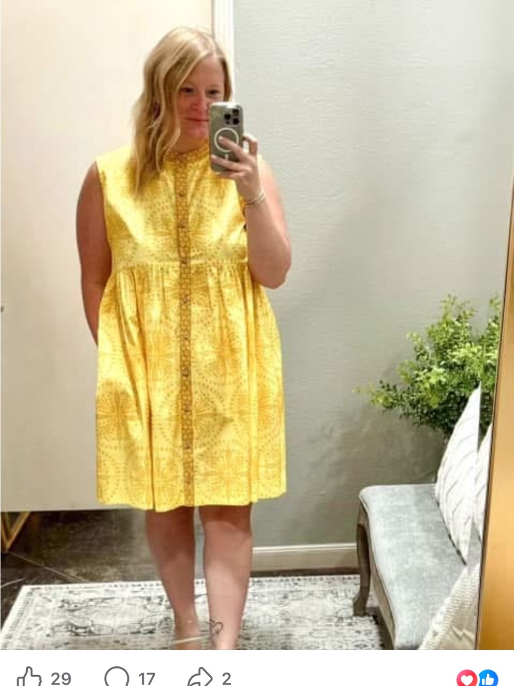 Uncle Frank sun-kissed cotton dress in yellow - Picture 7 of 8